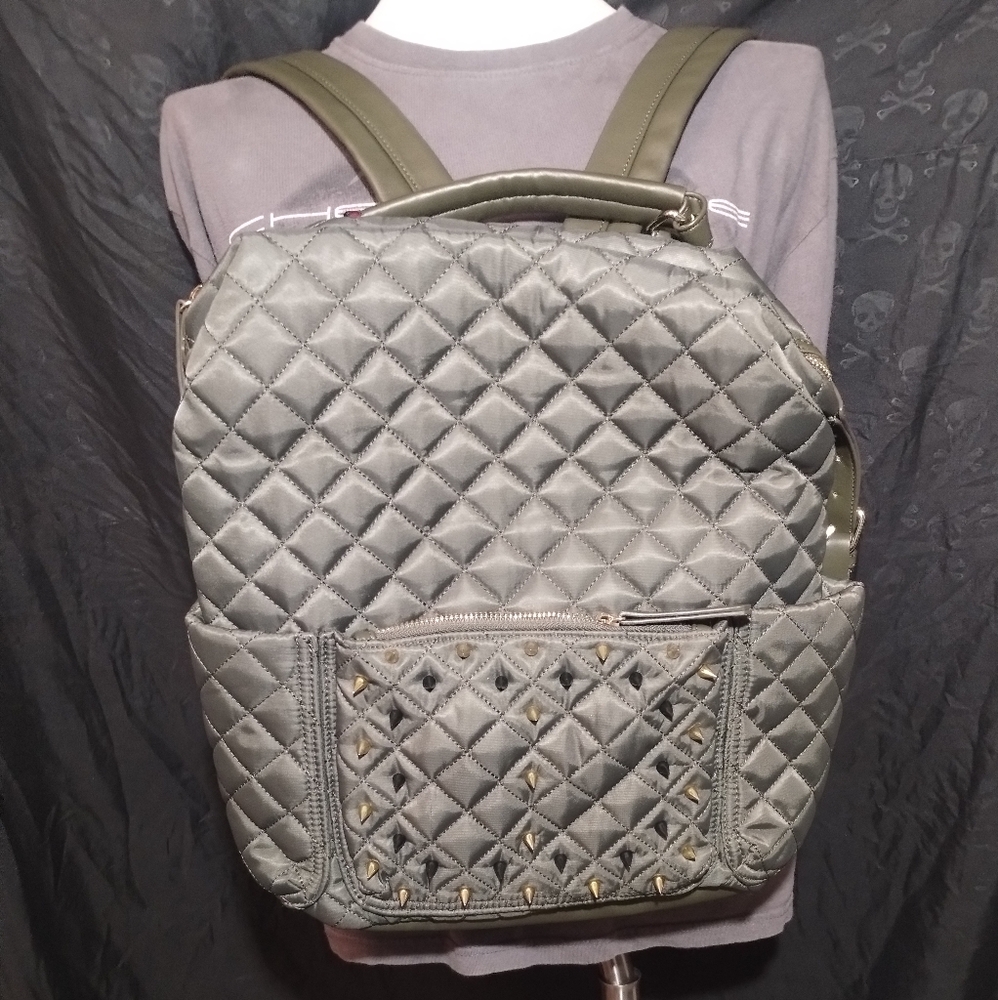 Olive Green Studded Tommy Bahama Convertible Backpack